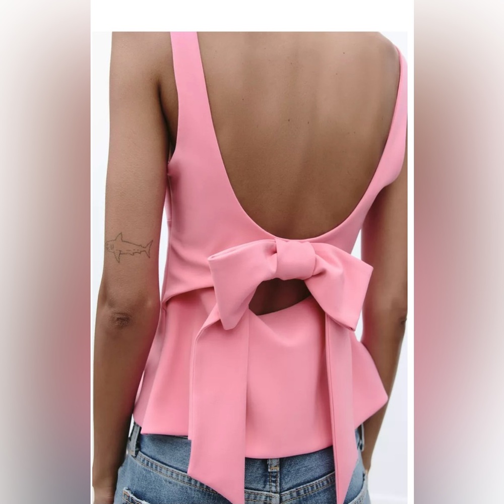 ZARA…. BOW BACK TOP